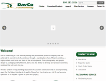 Tablet Screenshot of davcoadvertising.com